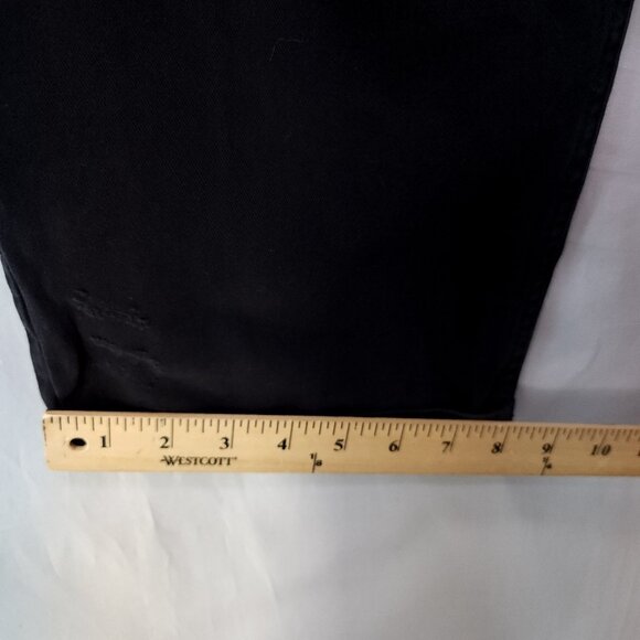 Free People Chino Pants Womens 26 Button Fly Cuff Hem Distress Black Trousers - Picture 14 of 16